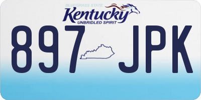 KY license plate 897JPK