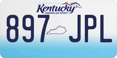 KY license plate 897JPL