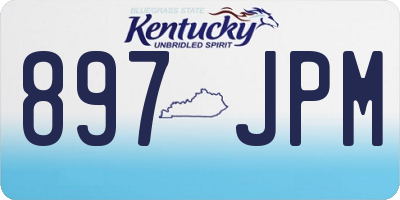 KY license plate 897JPM