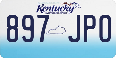 KY license plate 897JPO