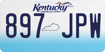 KY license plate 897JPW