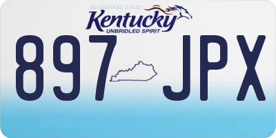 KY license plate 897JPX
