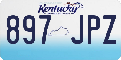 KY license plate 897JPZ