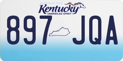 KY license plate 897JQA