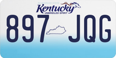 KY license plate 897JQG
