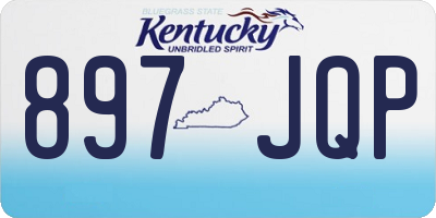 KY license plate 897JQP