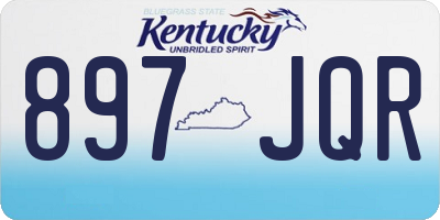 KY license plate 897JQR