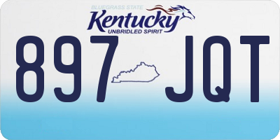 KY license plate 897JQT