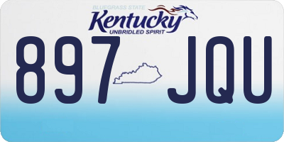 KY license plate 897JQU