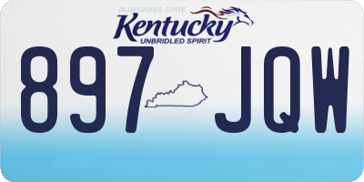 KY license plate 897JQW