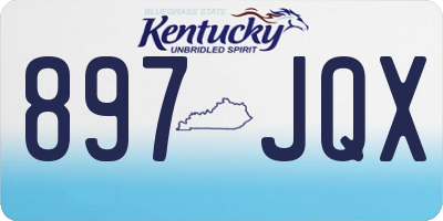 KY license plate 897JQX