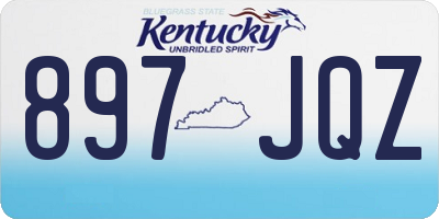 KY license plate 897JQZ