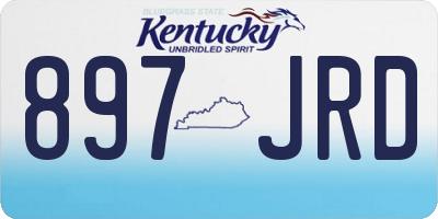 KY license plate 897JRD
