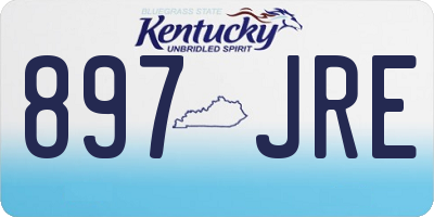 KY license plate 897JRE