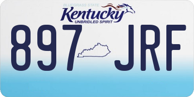 KY license plate 897JRF