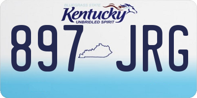 KY license plate 897JRG