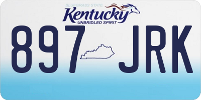 KY license plate 897JRK