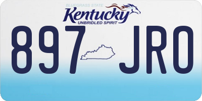 KY license plate 897JRO