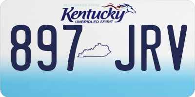 KY license plate 897JRV