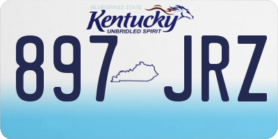 KY license plate 897JRZ