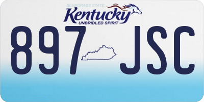 KY license plate 897JSC