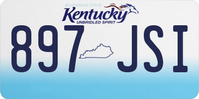 KY license plate 897JSI