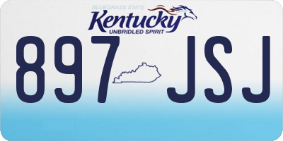 KY license plate 897JSJ