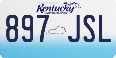 KY license plate 897JSL
