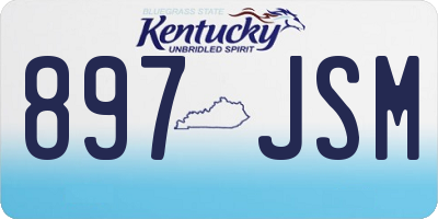 KY license plate 897JSM