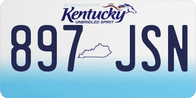 KY license plate 897JSN