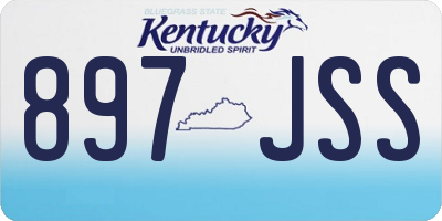 KY license plate 897JSS