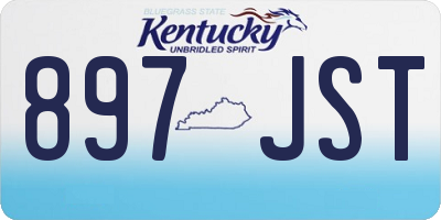 KY license plate 897JST