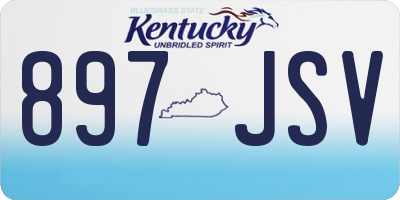 KY license plate 897JSV