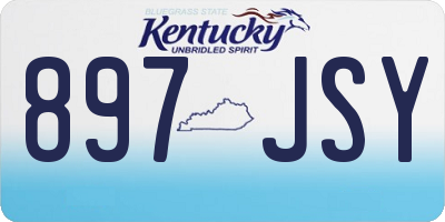 KY license plate 897JSY