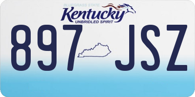 KY license plate 897JSZ