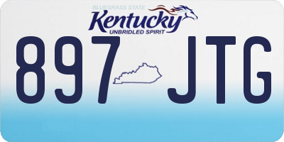 KY license plate 897JTG