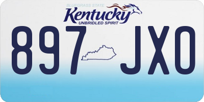 KY license plate 897JXO