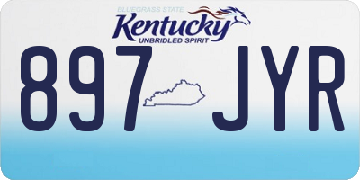 KY license plate 897JYR