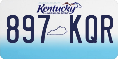 KY license plate 897KQR