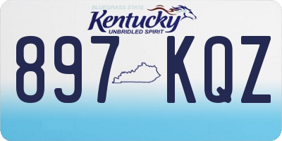 KY license plate 897KQZ