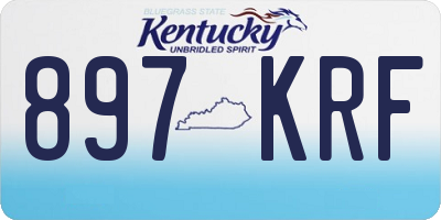 KY license plate 897KRF