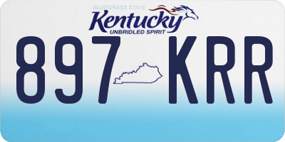 KY license plate 897KRR