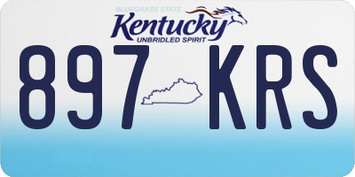 KY license plate 897KRS