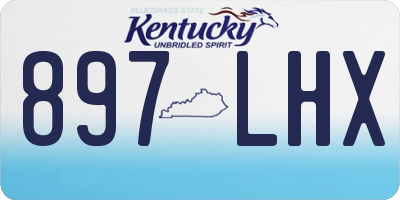 KY license plate 897LHX