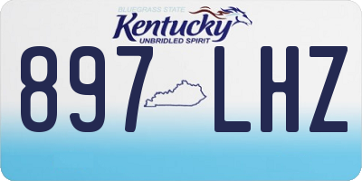 KY license plate 897LHZ