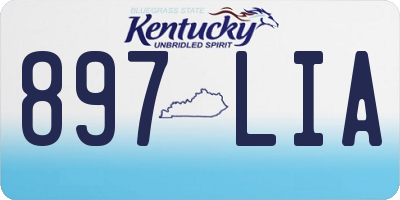 KY license plate 897LIA