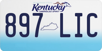 KY license plate 897LIC