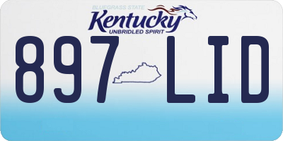 KY license plate 897LID