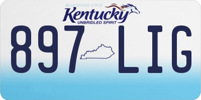 KY license plate 897LIG