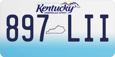 KY license plate 897LII
